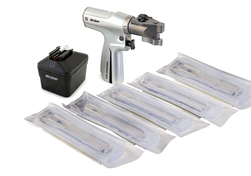 Stryker System 8 Precision Saw, Battery and 5 ea Precision